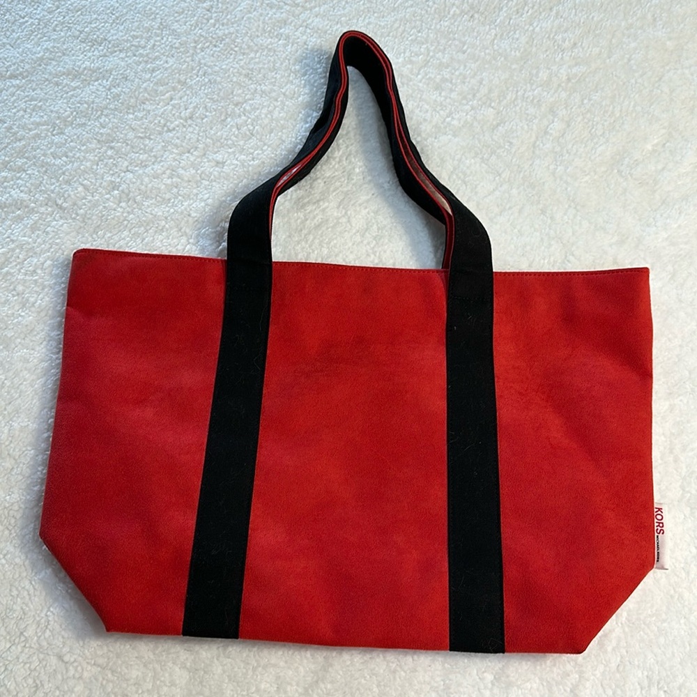 Michael kors tote bag red black